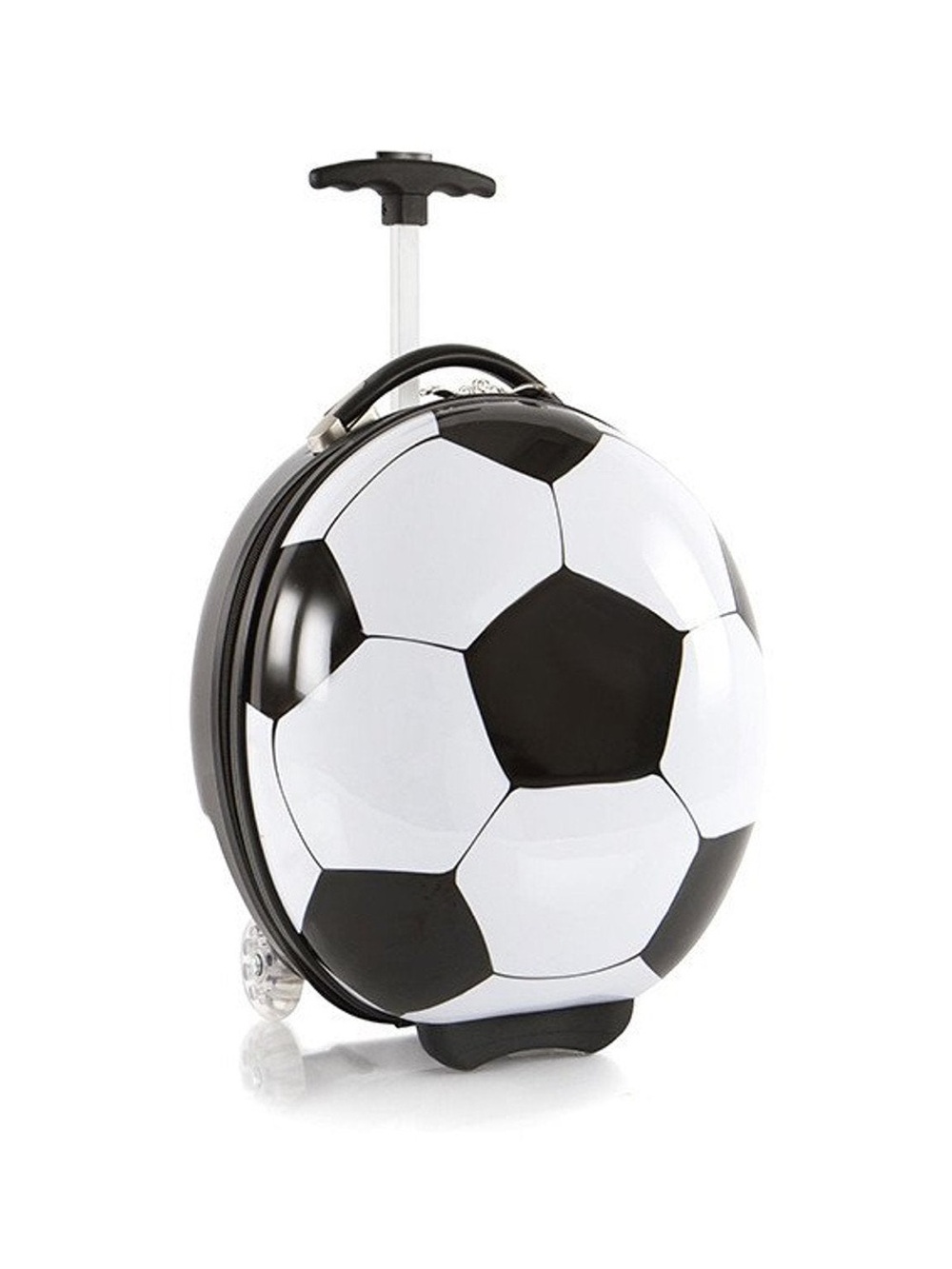 Black & White Soccer Ball Kids Ride-On Suitcase